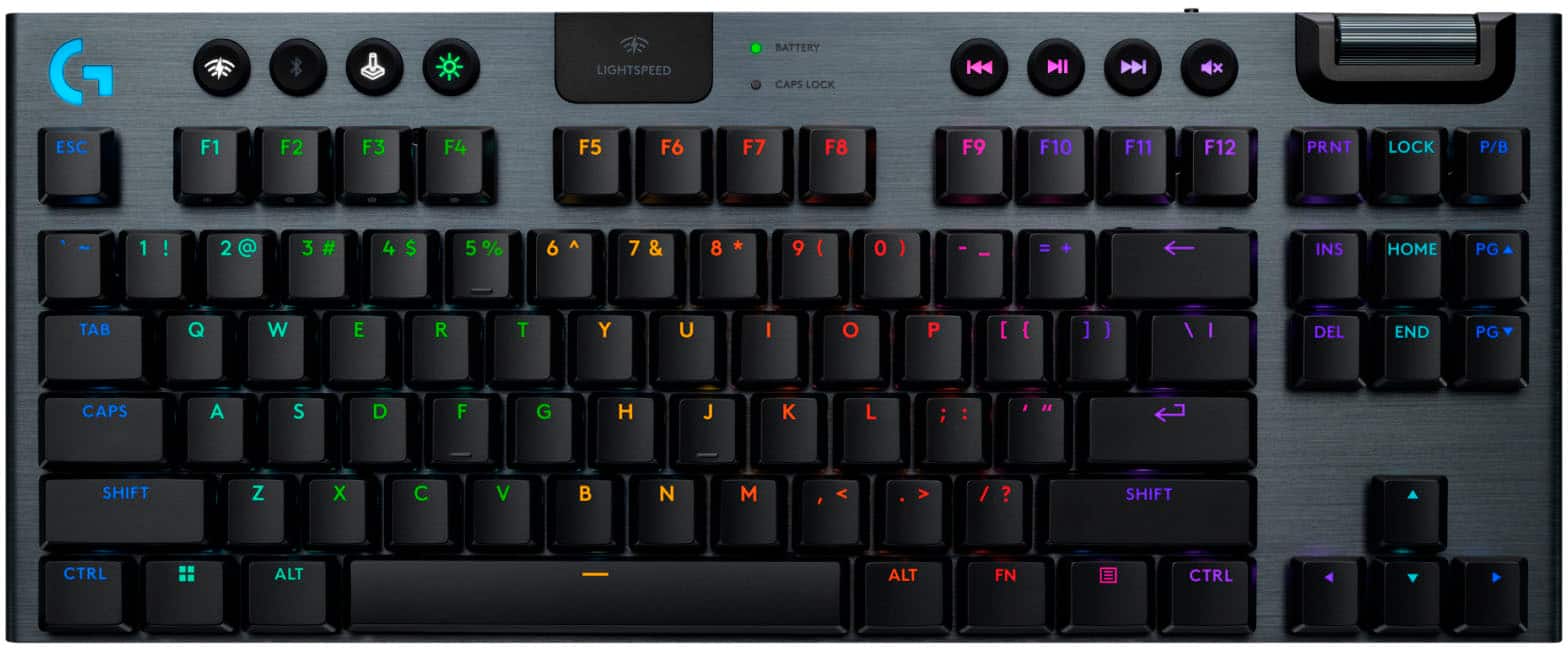 Logitech - G915 X LIGHTSPEED TKL Wireless Mechanical GL Red Linear Switch Gaming Keyboard for PC/Mac with RGB Backlighting -…