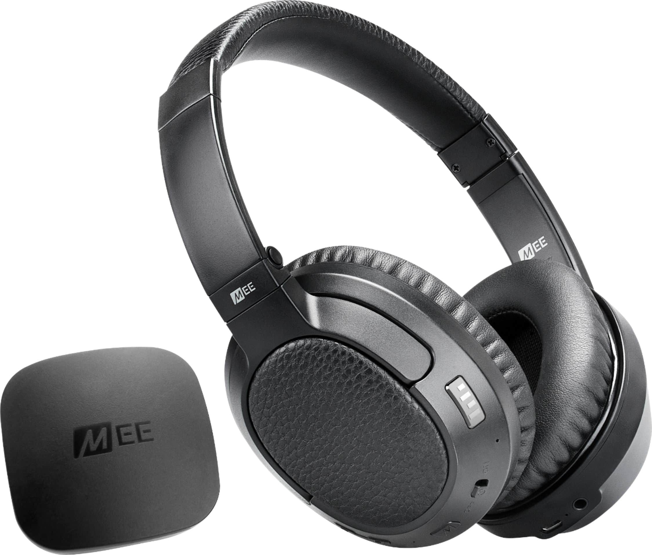 MEE audio - Connect T1CMA Wireless TV Headphone System with Over-the-Ear Headphones and Bluetooth Audio Transmitter - Black…