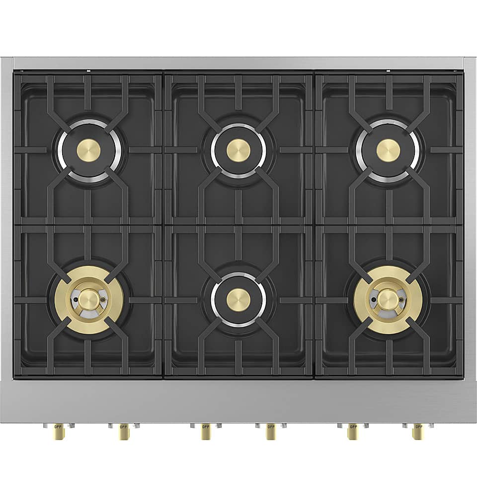 Monogram - 36" Built-In Gas Cooktop with 6 Burners and Professional Versatile Burner Configuration - Stainless Steel product…