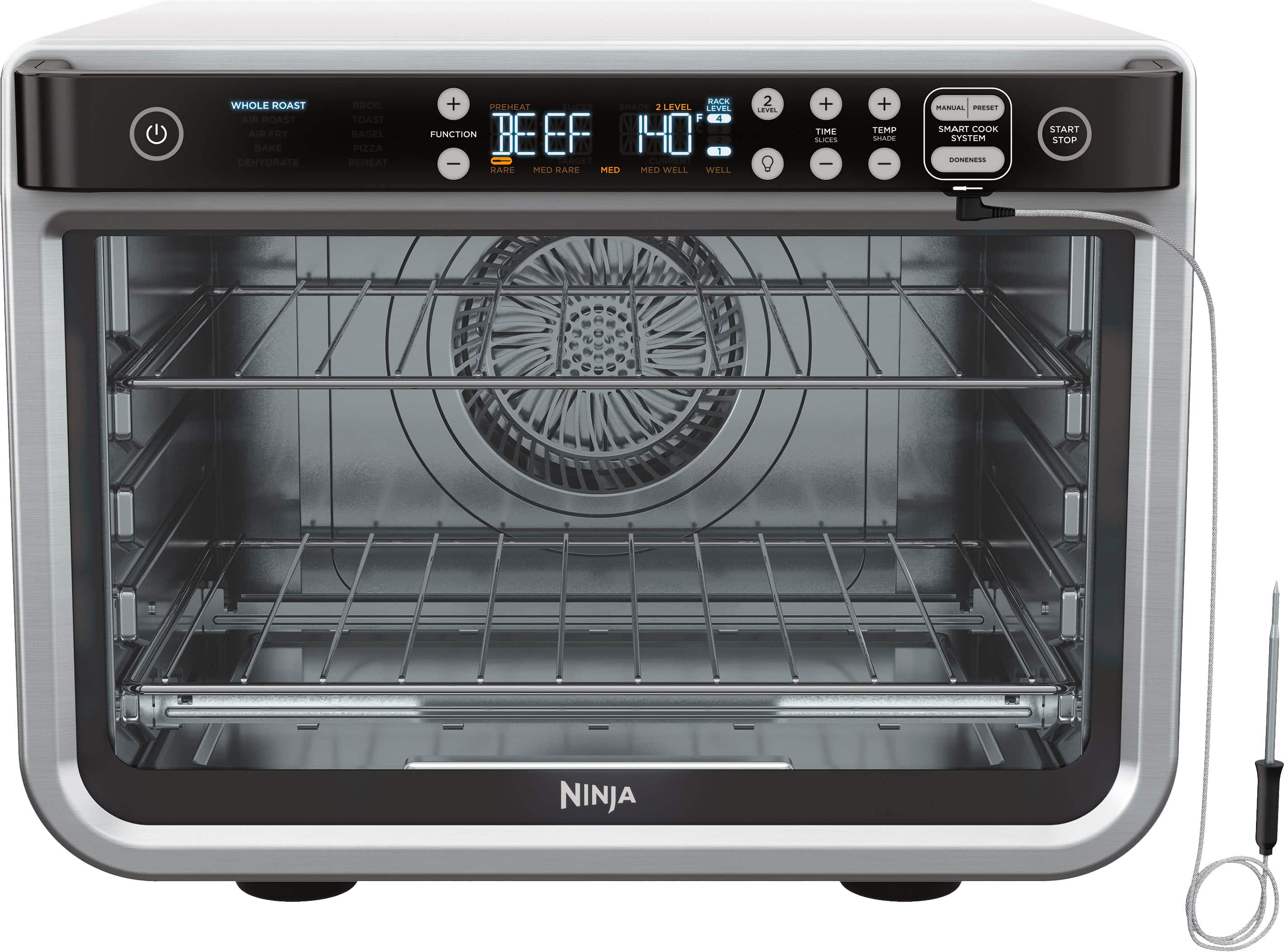 Ninja - Foodi 10-in-1 Smart XL Air Fry Oven, Countertop Convection Oven with Dehydrate & Reheat Capability - Stainless Silve…