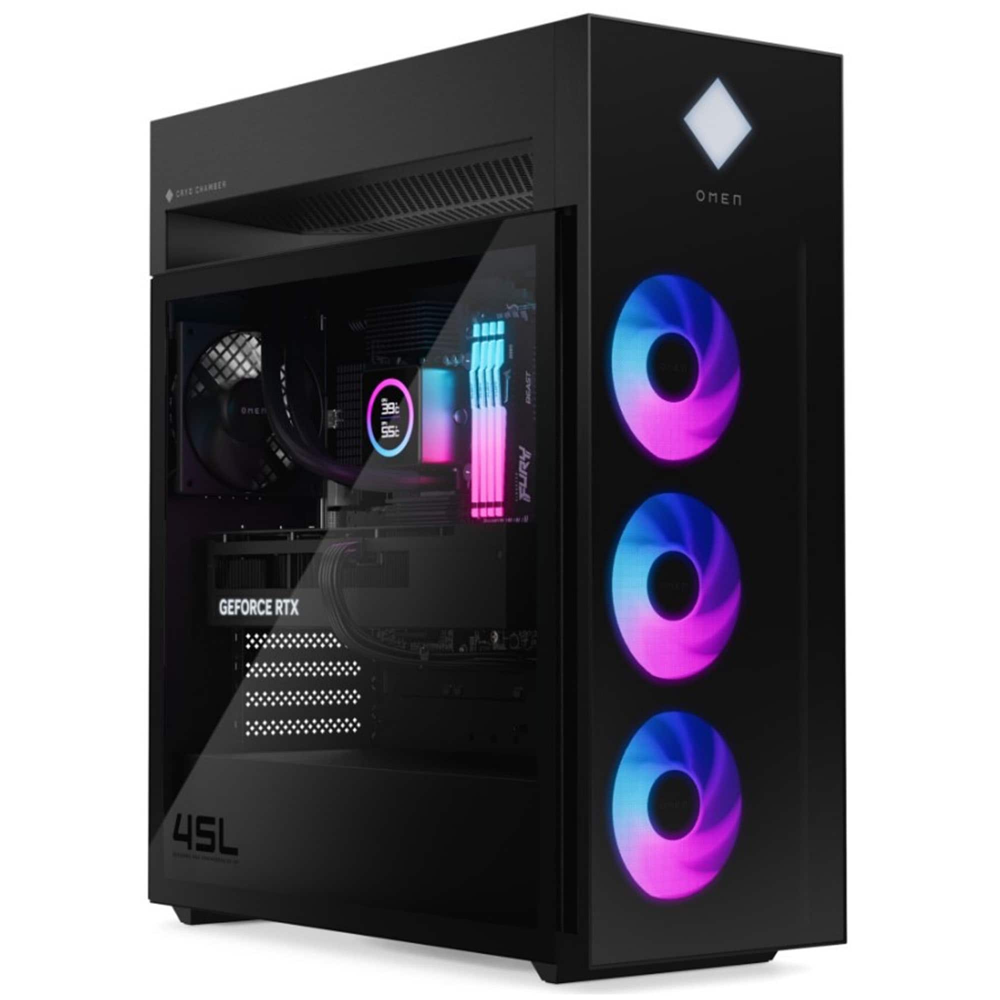 OMEN by HP 45L Gaming Desktop GT22-3090 - Intel Ultra 9 285K - 64GB DDR5 - 2TB SSD - GeForce RTX 5090 32GB GDDR7 - Black pro…