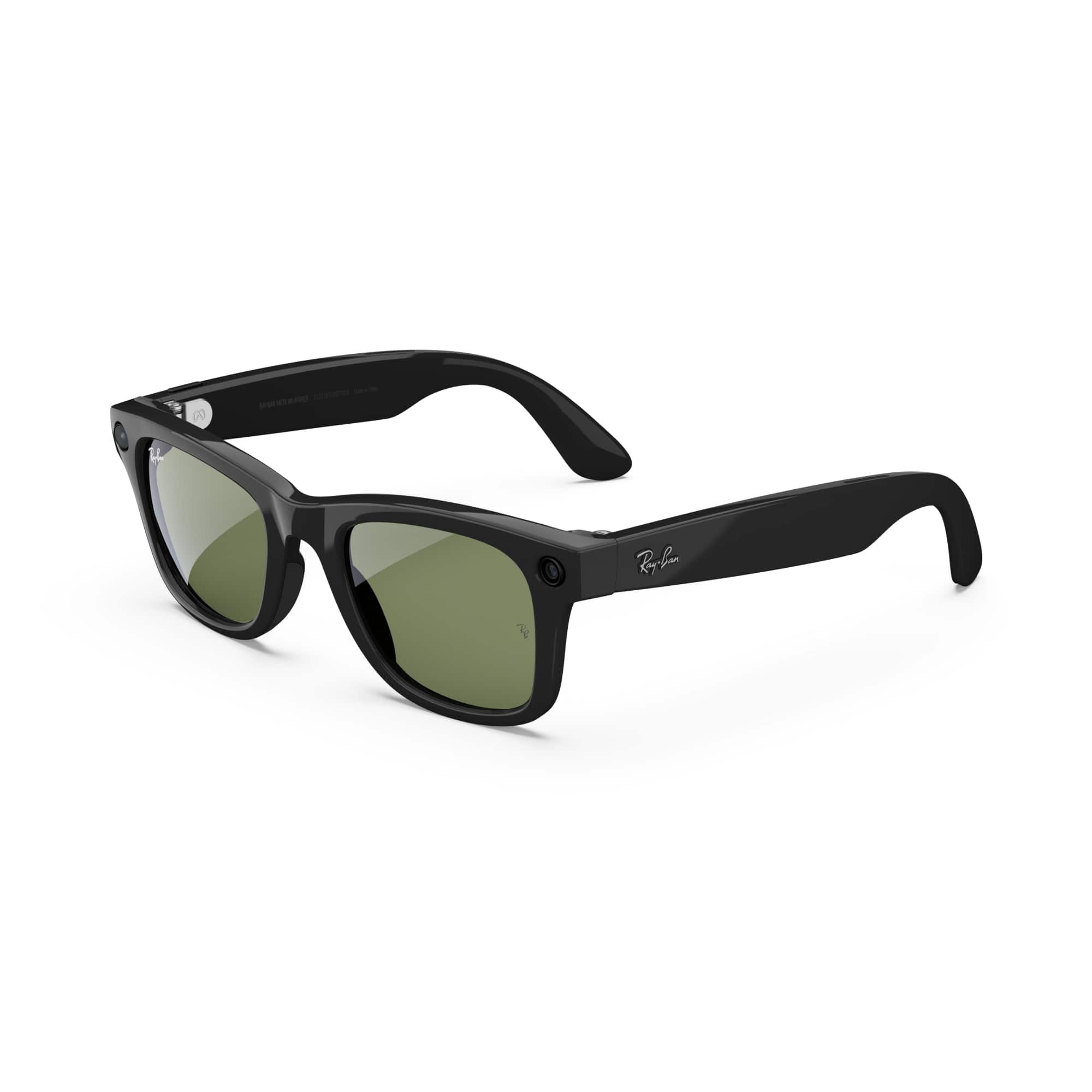 Ray-Ban Meta - Wayfarer Large (Gen 1) glasses with Meta AI, Audio, Photo, Video Compatability - Clear Lenses - Shiny Black p…