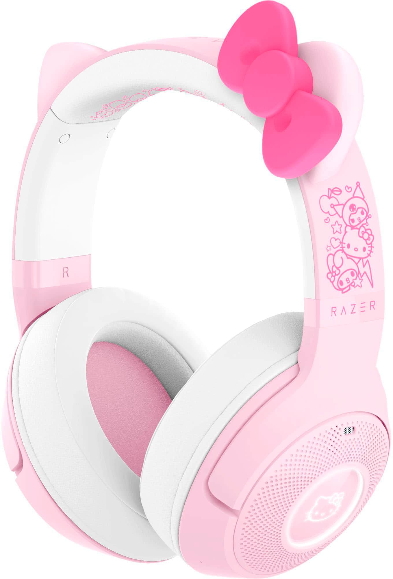 Razer - Kraken Kitty V2 Bluetooth Wireless Over-the-Ear Gaming Headset for PC, Mac, Playstation, Nintendo Switch, Steam Deck…