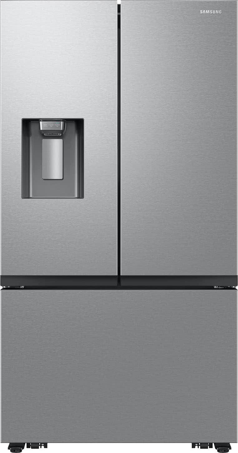 Samsung - 31 cu. ft. Mega Capacity 3-Door French Door Refrigerator with External Water and Ice Dispenser - Stainless Steel p…