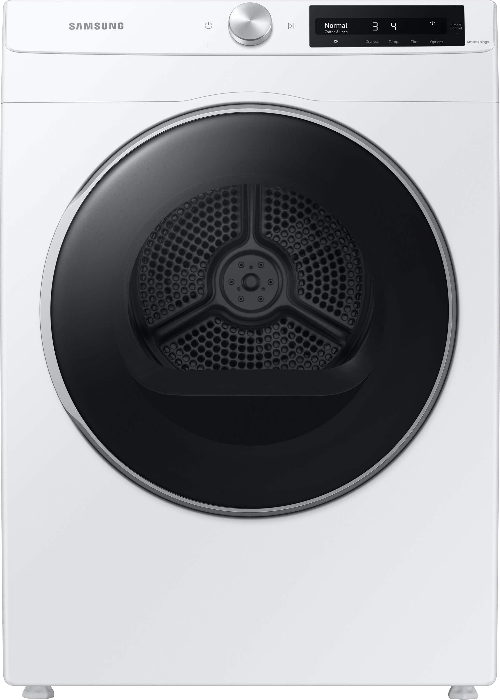 Samsung - 4.0 Cu. Ft. Stackable Smart Electric Dryer with AI Smart Dial - White product image