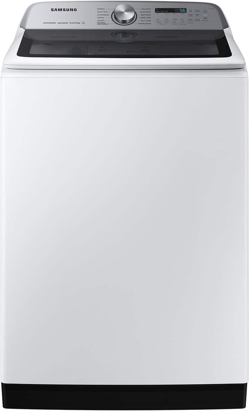 Samsung - 5.5 Cu. Ft. High-Efficiency Smart Top Load Washer with Super Speed Wash - Brushed Black product image