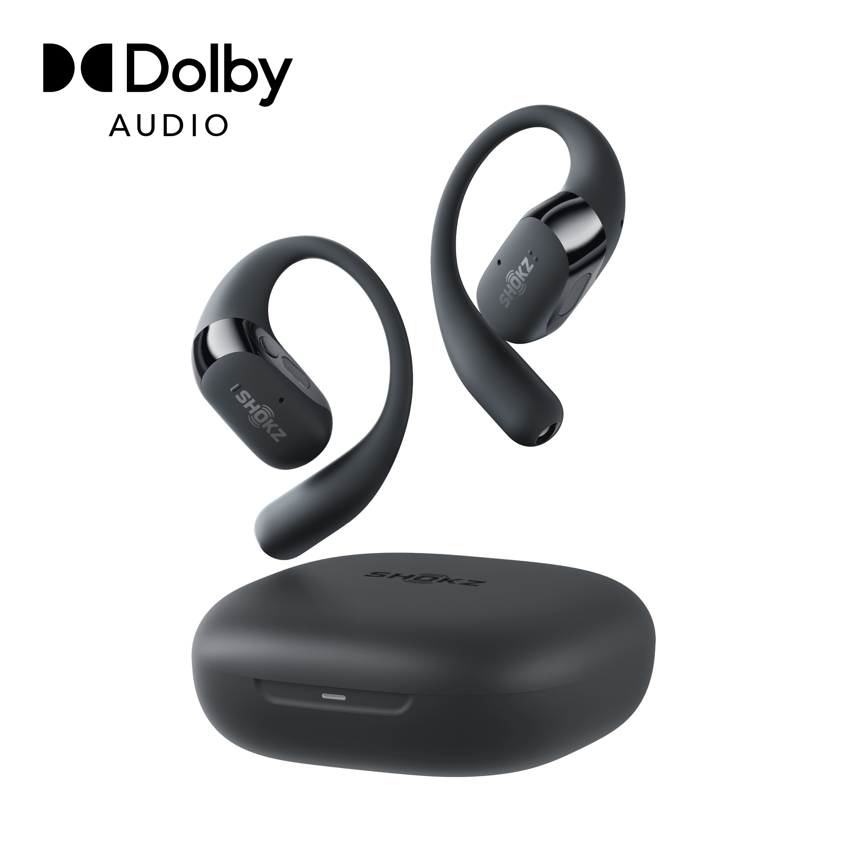 Shokz - OpenFit 2+ Open-Ear True Wireless Bluetooth Earbuds - Black product image