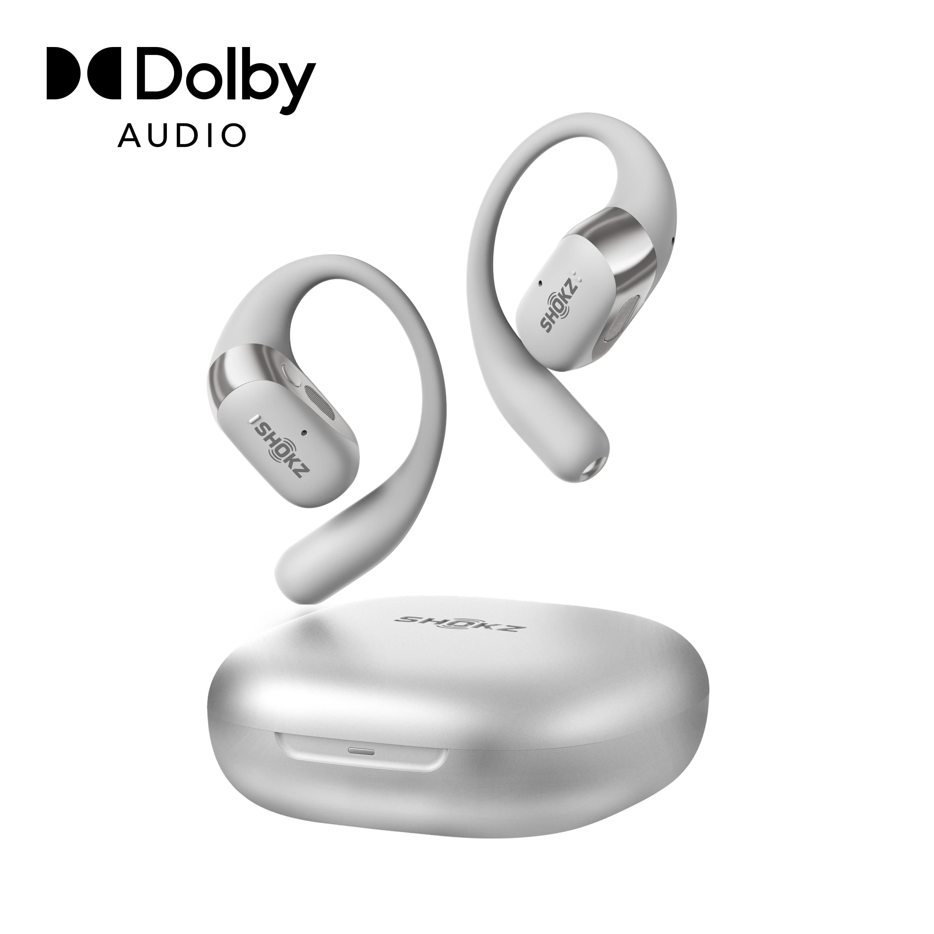 Shokz - OpenFit 2+ Open-Ear True Wireless Bluetooth Earbuds - Gray product image