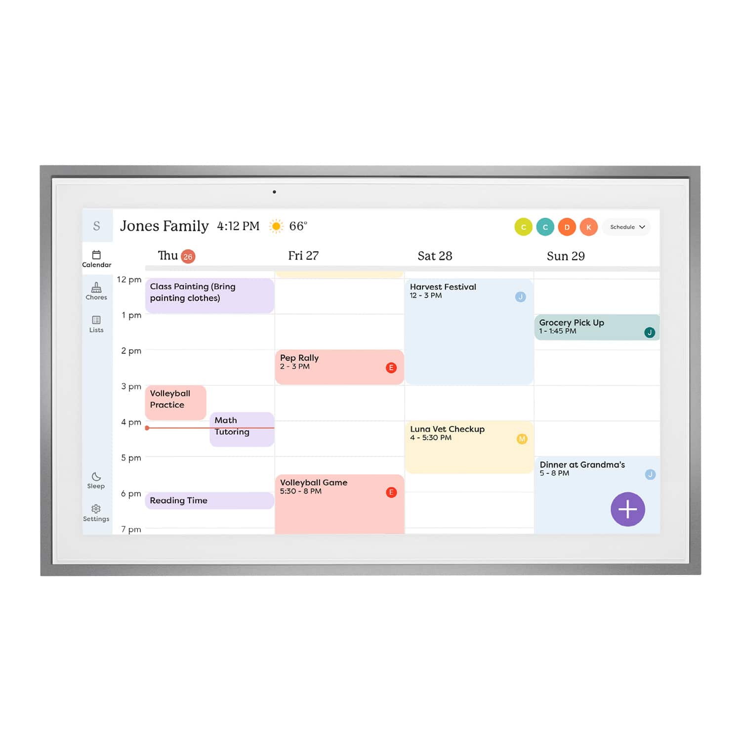 Skylight - Calendar: 15 Inch Touchscreen Smart Calendar and Chore Chart - Silver product image