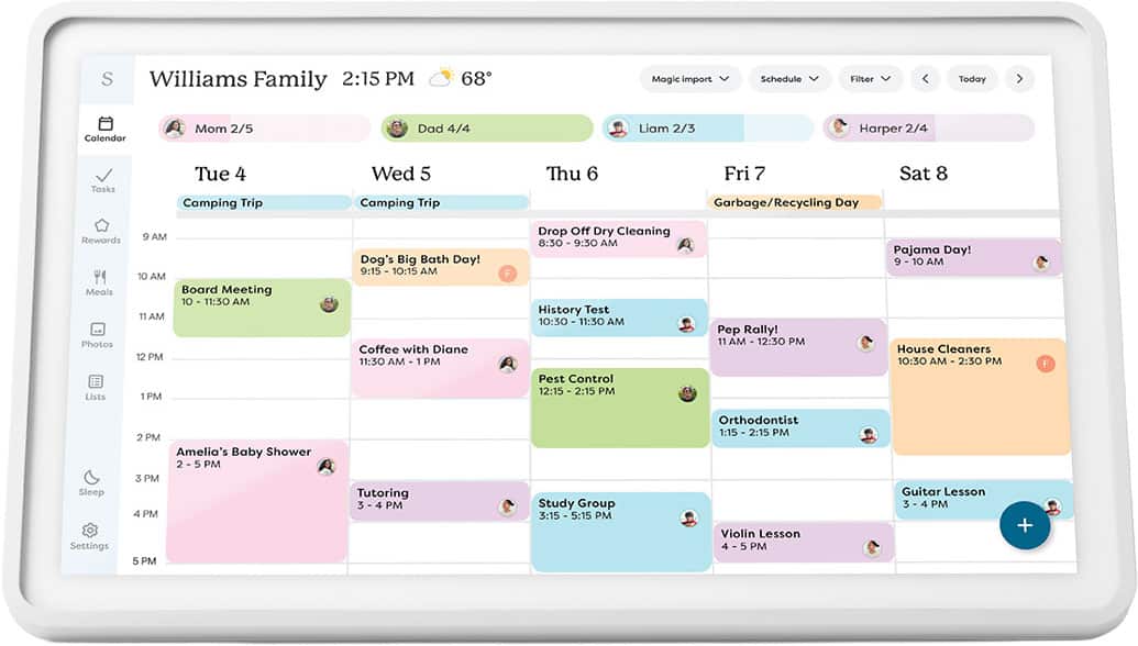 Skylight - Calendar 2: 15 Inch Touchscreen Smart Calendar and Chore Chart - White product image