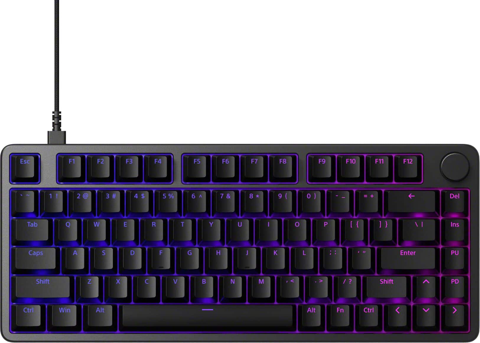 Sony - INZONE KBD-H75 75% Wired Aluminum Chassis Gaming Keyboard with Rapid Trigger - Black product image