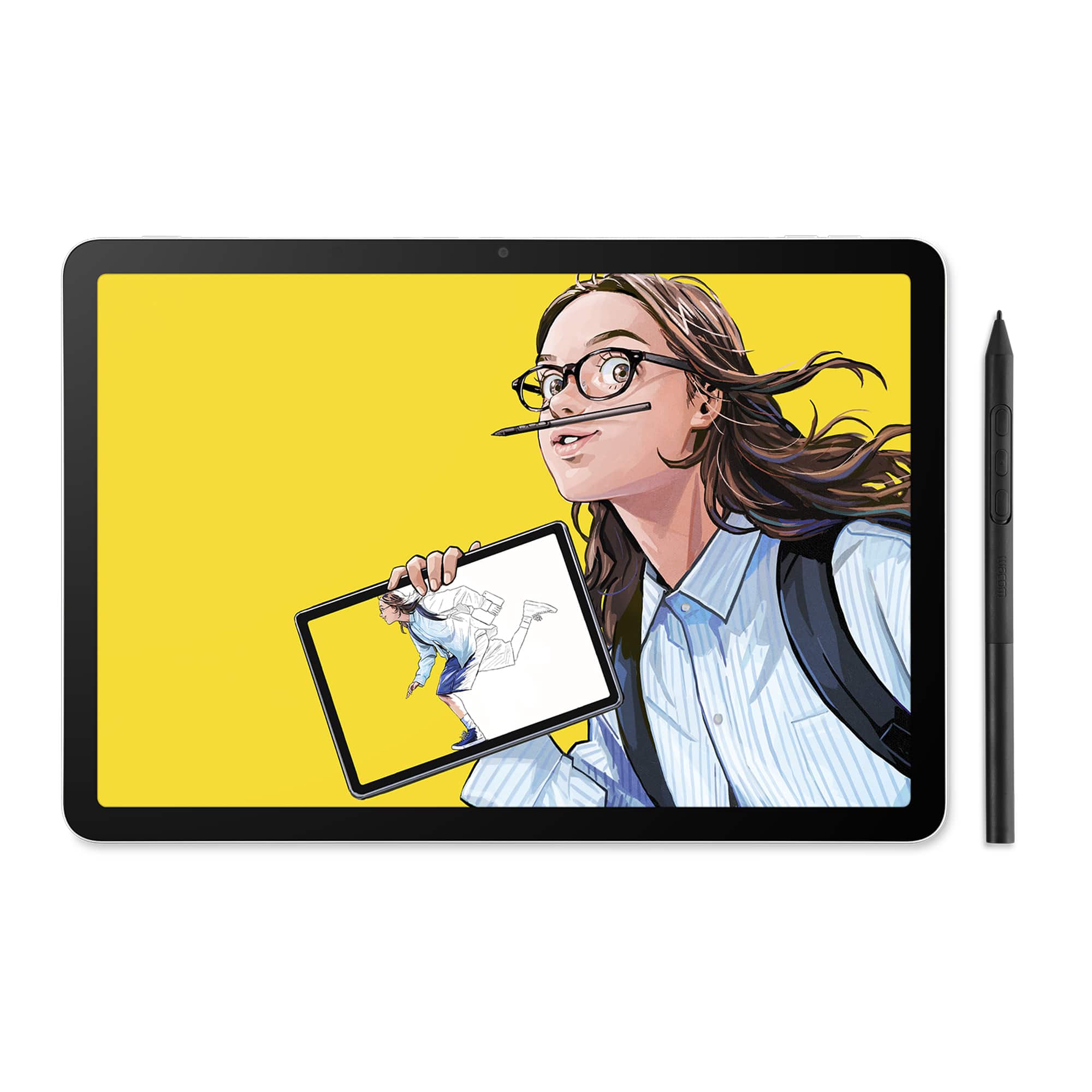 Wacom - MovinkPad 11, Android Mobile Drawing Tablet, 11.45" with Battery-Free Slim Pro Pen 3, 8GB RAM/128 GB Storage - Silve…