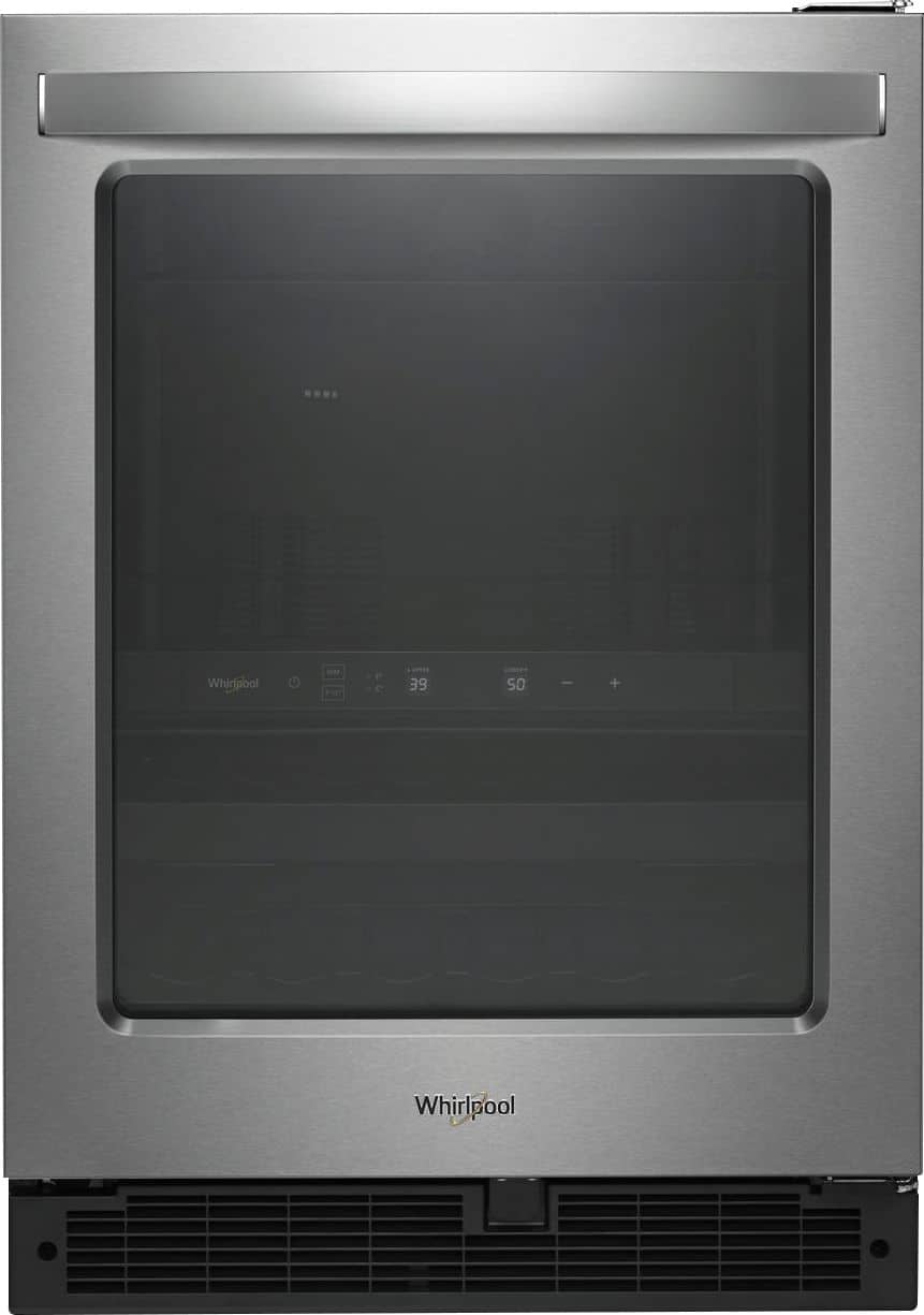 Whirlpool - 14-Bottle Beverage Cooler - Stainless Steel product image