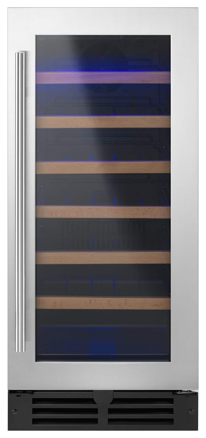 Whirlpool - 34-Bottle Built-In Wine Cooler - Stainless Steel product image